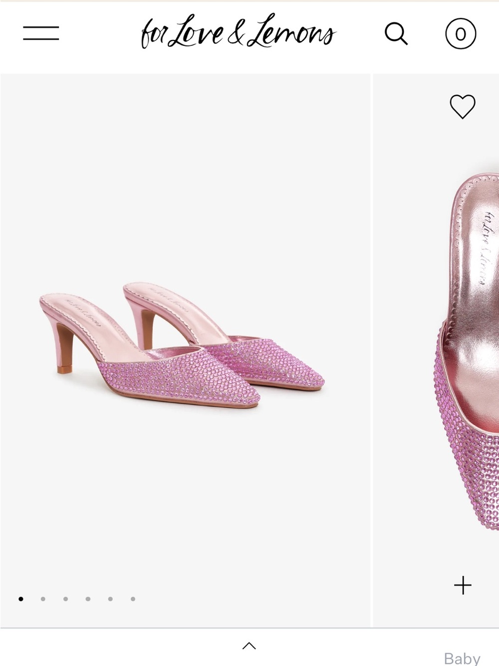 NWOT For Love & Lemons Cleo Mule Shoes
